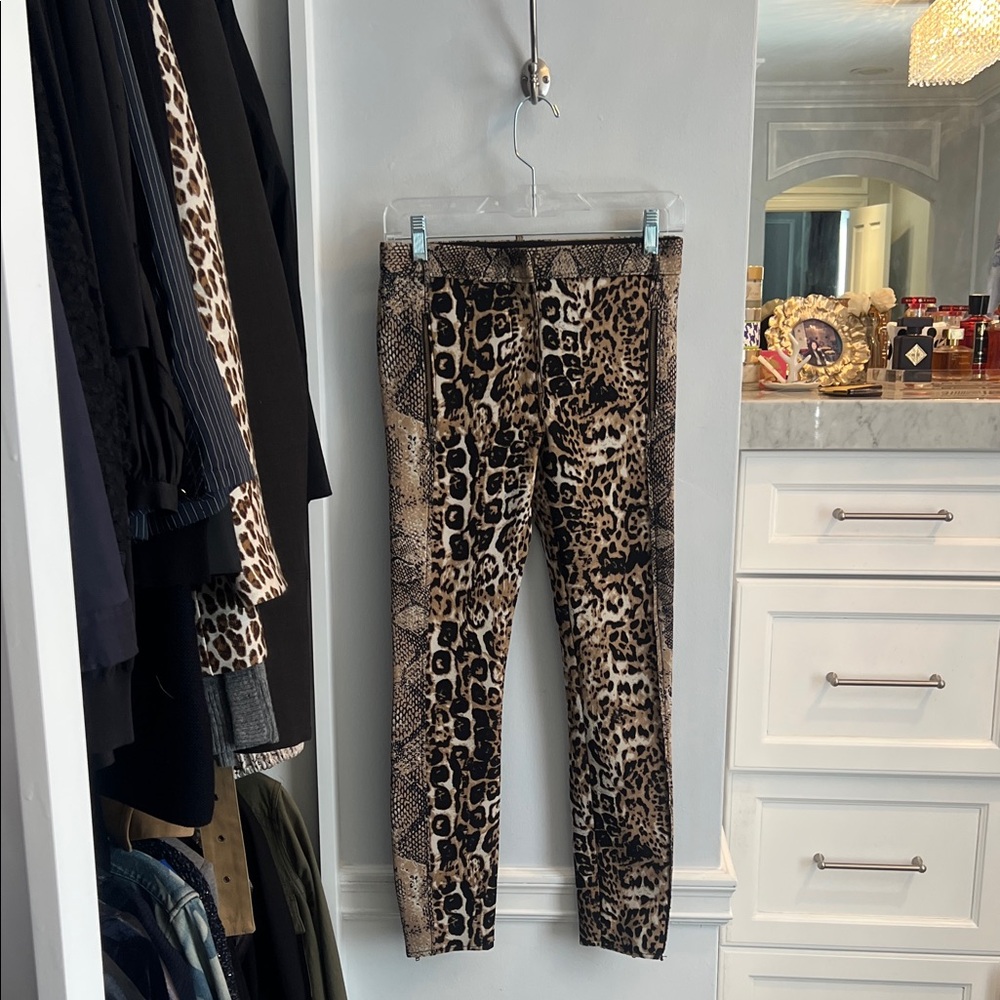 Tracy Reese Animal Print Skinny Pants